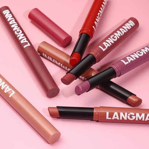 12Pcs Lip Liner & Lipstick Set - 6 Colors, Long-Lasting