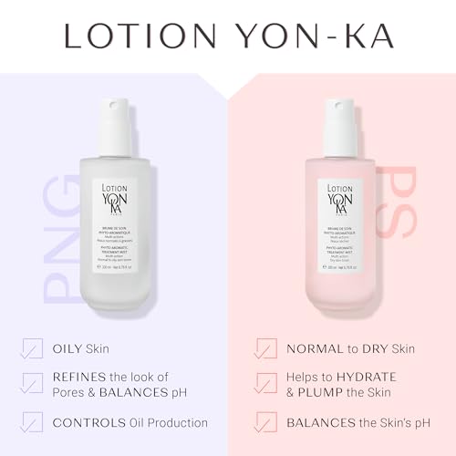 Yon-Ka Hydrating Face Toner, Natural Toning Spray for Dry & Sensitive Skin with Hydrating Face Toner Travel Size | Alcohol-Free and Paraben-Free | Set of 2, 6.76 fl oz and 1.69 fl oz