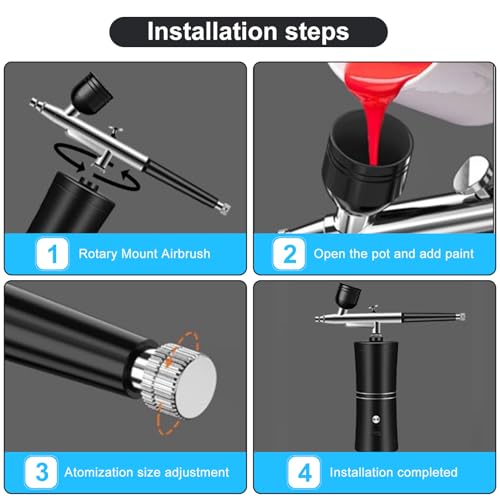 Jadeshay Portable Airbrush Kit with Rechargeable Compressor