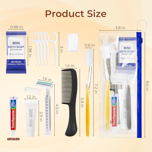10 Sets Personal Hygiene Kit Bulk Travel Toiletries