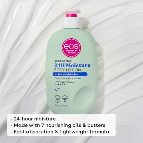 eos Shea Better Body Lotion- Cr?me de Pistachio, 24-Hour Moisture Skin Care, Lightweight & Non-Greasy, Made with Natural Shea, Vegan, 16 fl oz