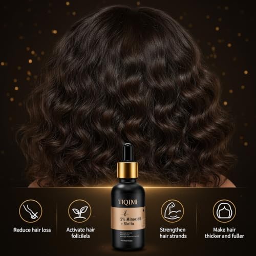 5% Minoxidil Hair Regrowth Foam for Women & Men with Biotin