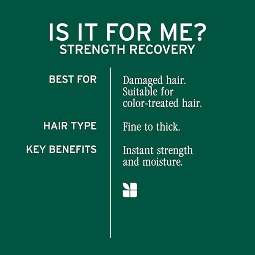 Biolage Strength Recovery Shampoo - Reduces Breakage & Detangles, Instantly Strengthens and Moisturizes, For Damaged Hair, With Olive Squalane & Vegan Proteins, Paraben & Mineral Oil-Free