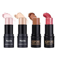 4PCS Contour Stick - Highlighter And Cream Blush Stick 4 Colors Kit - Moisturizer, Face Brightens & Shades Pencil, Facial Shaping Makeup Sticks for Older Women & Mature Skin