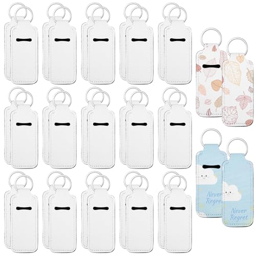 30pcs Sublimation Lip Balm Holder Keychains - Neoprene Blanks