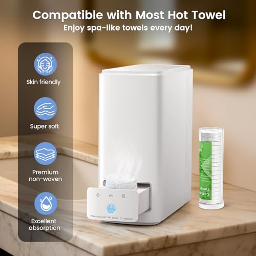 Disposable Face Towels for Hot Towel Dispenser (60 Pack)