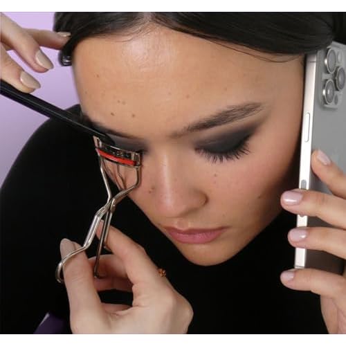 Kevyn Aucoin The Eyelash Curler: Easy use. Long-lasting curl of lashes effect. Wide opening. Stainless steel with two red lash cushions. Pro makeup artist tool for before & after mascara application