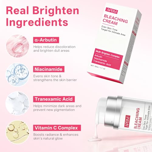 APBM Skin Lightening Cream for Intimate Areas 1.7 Fl Oz (Pack of 1) Niacinamide, Arbutin, Tranexamic Acid
