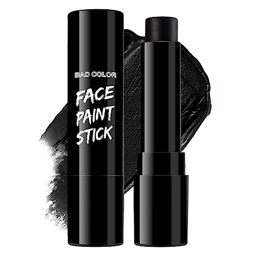 BADCOLOR 3PCS Face Paint Kit Sticks, Black White Red Eye Black Sticks Face Body Paint Makeup for Clown Sports Professional Halloween SFX Makeup Cosplay Joker Zombie Vampire Costume Parties