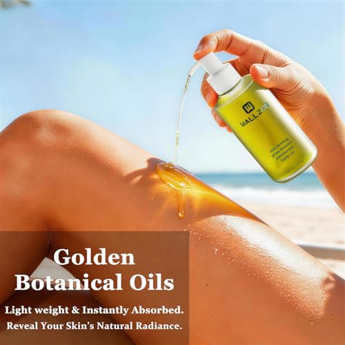 Firming & Moisturizing Body Oil for Women with Seaweed Extract, 5 oz After Shower Skincare Oil, Non-Greasy, Lightweight, Fast-Absorbing, Improves Skin Elasticity, Citrus Scent
