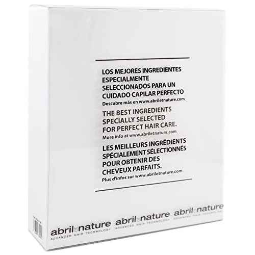 abril et nature - Professional Anti-Frizz Hair Care Set - Hydrates and Maintains Smooth Hair - Shampoo, Conditioner, and Serum Pack for Frizzy Hair - Softer and Shiner Hair - 550 ml/18,59oz