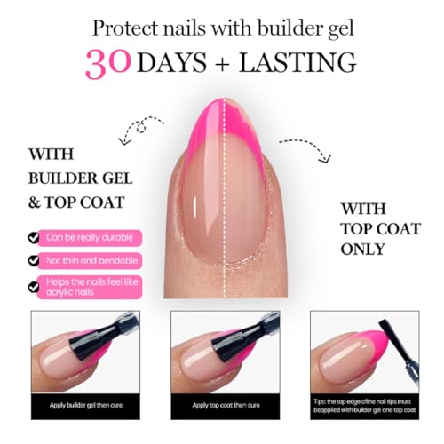 Star Press on Nails Medium Oval Matte 24Pcs Reusable Fake Nails