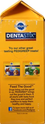 PEDIGREE DENTASTIX Large Dog Dental Treats Bacon Flavor Dental Bones, 1.72 lb. Pack (32 Treats)