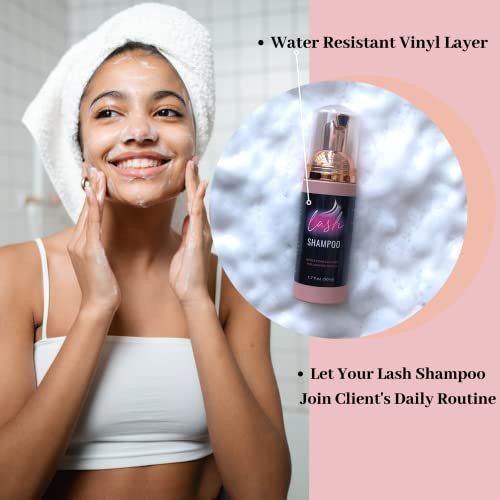 Lash Extension Aftercare Shampoo Labels 50pcs Stickers