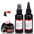 Halloween Fake Blood Makeup Kit 5.44oz - Realistic Spray & Dripping