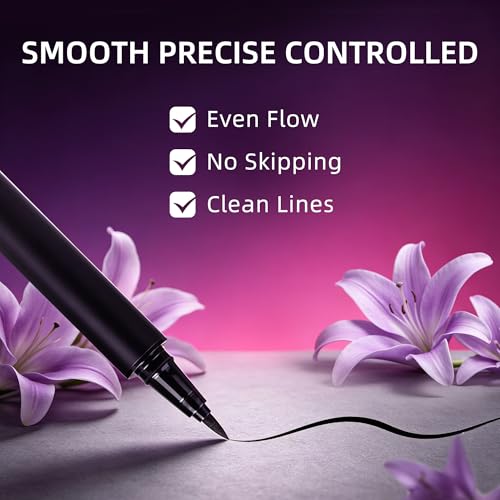 Black Liquid Eyeliner Waterproof Ultra Fine Precision Tip