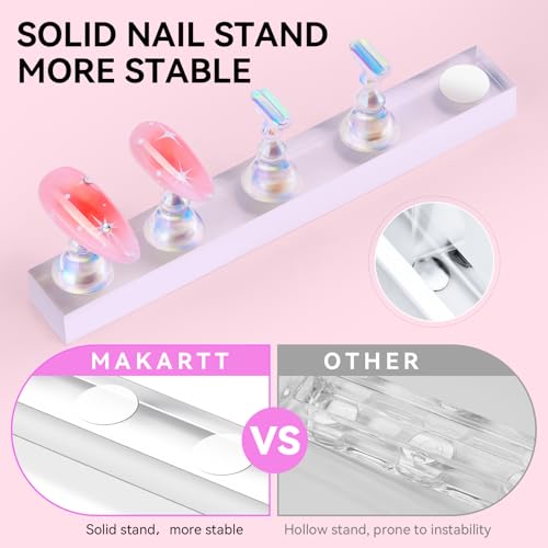 Makartt Magnetic Nail Stand Kit for Press-On Nails & Art