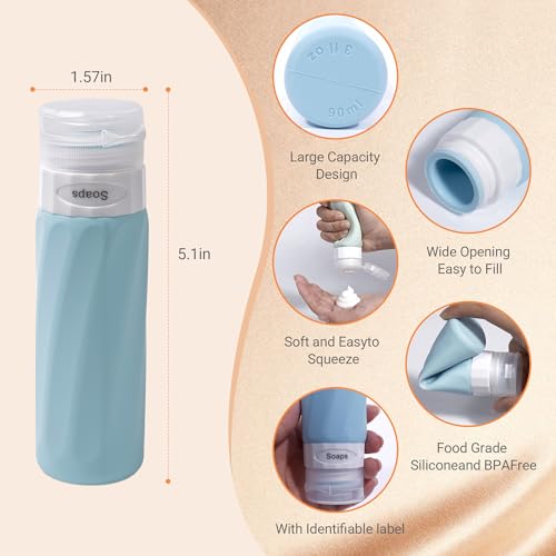16 Pack TSA Travel Bottles Set – Leak Proof Silicone Containers