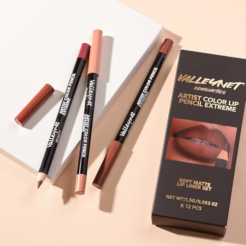 BestLand 12-Color Matte Lip Liner Set - Long-Lasting & Smudge-Proof