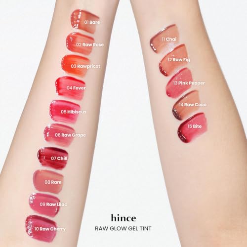 HINCE Raw Glow Lip Tint - Glossy Dewy Gel Tint in RAW ROSE