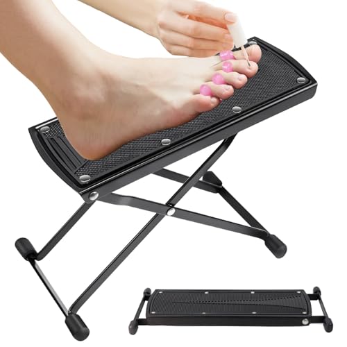 6-Height Adjustable Pedicure Foot Rest | Foldable Stool