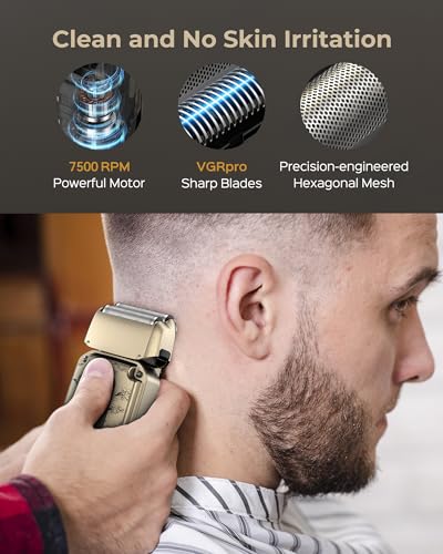 VGRPRO 3-in-1 Cordless Hair Clipper, Beard Trimmer & Foil Shaver Kit