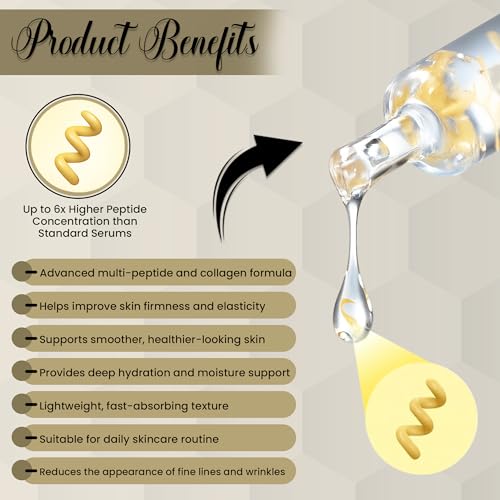Silk Peptide Lifting Ampoule by Salmoa ? Korean Anti?Aging Serum with Collagen & 30 Peptides | Tightening, Firming, Wrinkle Repair | 72H Hydrating Peptide Complex