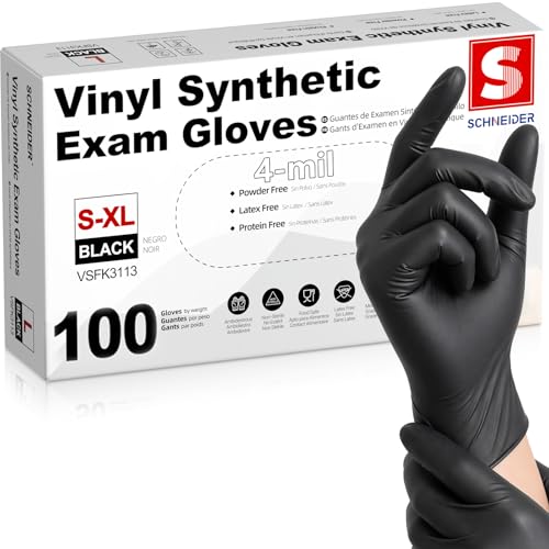 Schneider Vinyl Exam Gloves 4 Mil Latex Free