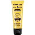 Bee Bald SMOOTH PLUS Head & Face Moisturizer with SPF 30 Sunscreen Lotion Protecting Skin From Harmful UVA/UVB Rays While Hydrating, Moisturizing and Toning, 1.7 Fl Oz