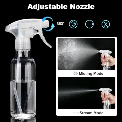 Cosywell Spray Bottles 8.8oz 2 Pack - Adjustable Mist/Stream Nozzle