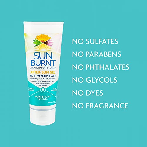 Sunburnt¢ç Lotion 6 Fl Oz and Gel 6 Fl Oz After Sun Skin Care Bundle Much More than Aloe