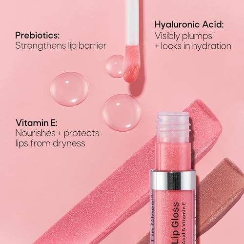 Almay Color & Care Hydrating Lip Gloss, Rose Glow
