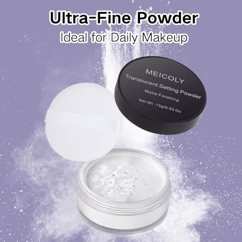 Talc-Free Setting Powder with Sifter - Long Lasting Translucent Matte Finish