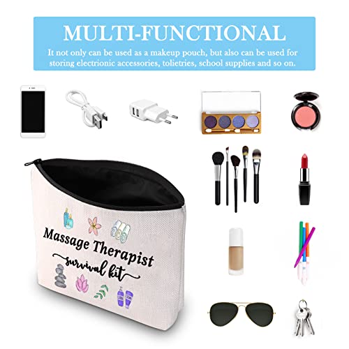GJTIM Massage Therapy Graduation Gift Massage Therapist Survival Kit Zipper Pouch Makeup Bag (Survival Kit Massage Therapist bag)