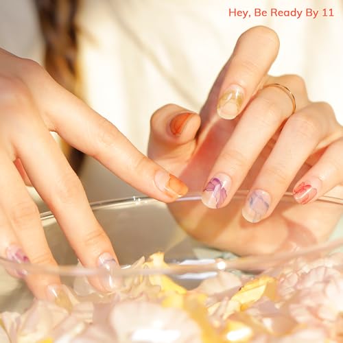 Heyhae Essentials Bundle - Semi Cured Gel Nail Strips (Hey, Be Ready by 11) + Got to Go Remover [2 Pack]