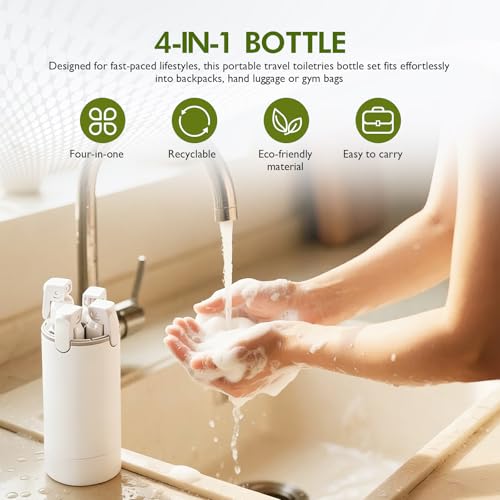4-in-1 Travel Dispenser Bottles Set - Leak-Proof 120ML Containers