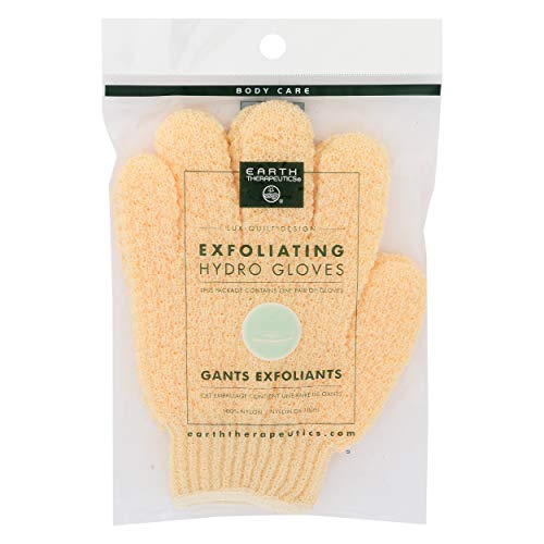 Earth Therapeutics Hydro Exfoliating Bath Gloves, Natural (1 Pair)