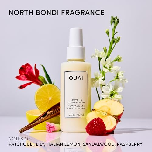 OUAI Leave In Conditioner & Heat Protectant for Hair - Prep Hair for Styling or Use as Detangling Spray to Fight Frizz & Flyaways - No Parabens, Sulfates or Phthalates (4.7 oz)