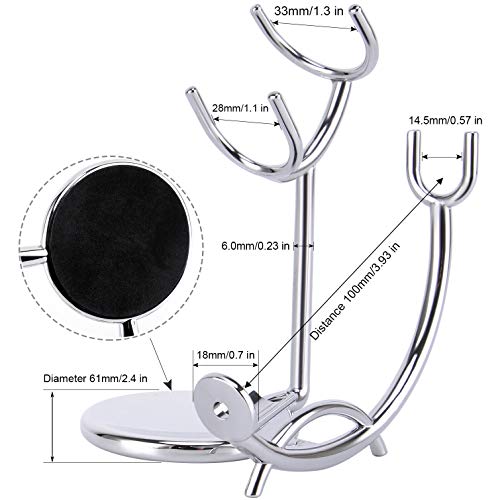 Shaving Stand and Double Stainless Steel Design Shave Soap Bowl - Forms Thick and Foamy Lather Quickly,Unbreakable and Rust Resistant for Smooth Wet Shaving