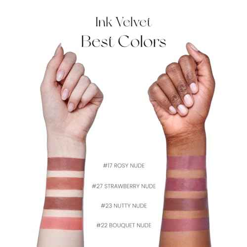 Peripera Ink the Velvet Lip Tint - High Pigment Color, Longwear, Weightless, Not Animal Tested, Gluten-Free, Paraben-Free (17 ROSY NUDE)