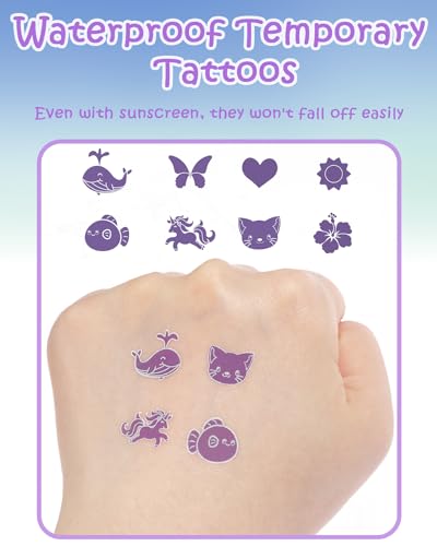 UV Detection Temporary Tattoos - 80 Count Sunscreen Reminder