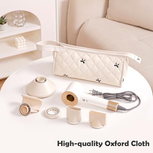 Quilted Hair Dryer Travel Case with Handle – Protective Storage Bag