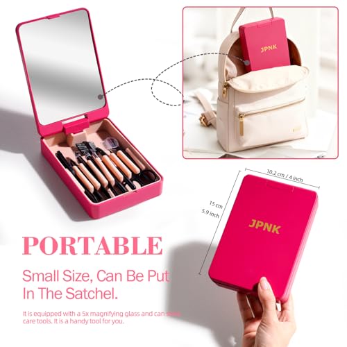 JPNK 8-in-1 Eyebrow Grooming Kit with 5X Magnifying Mirror