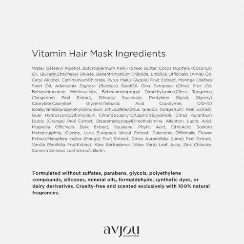 Avjou Researche Vitamin Mask for Thicker, Fuller Hair - 6 oz