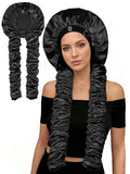 Satin Sleep Bonnet for Long Hair & Braids - Women’s Samurai Wrap