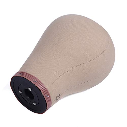 22 Inch Canvas Wig Head Mannequin with Cork Block
