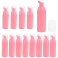 Framendino, 12 Pack Pink Empty Foam Pump Bottles 2 Oz Travel Foaming Soap Dispenser Bottle for Hand Lash Cleanser
