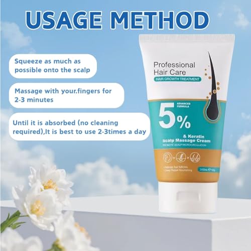 5% Hair Growth Scalp Cream with Biotin & Rosemary – 2 PC, Nourishing Anti-Hair Loss