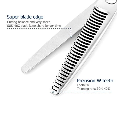 KINSARO 6 Inch Hair Thinning Scissors 440C Professional Grade