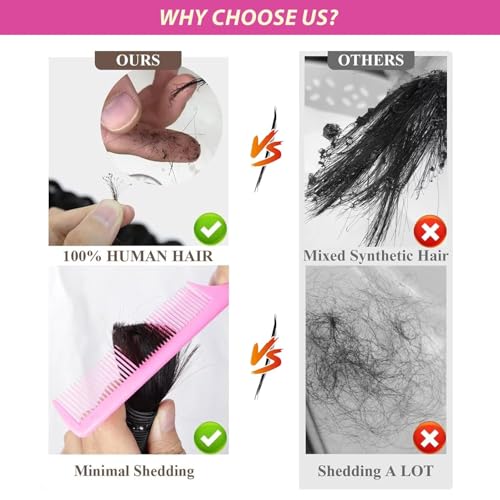 Human Braiding Hair, 3 Bundles 150g Water Wave Bulk Boho Hair for Braiding, 12A Curly Human Braiding Hair for Boho Knotless Braids Bundles Natural Color 20 Inch